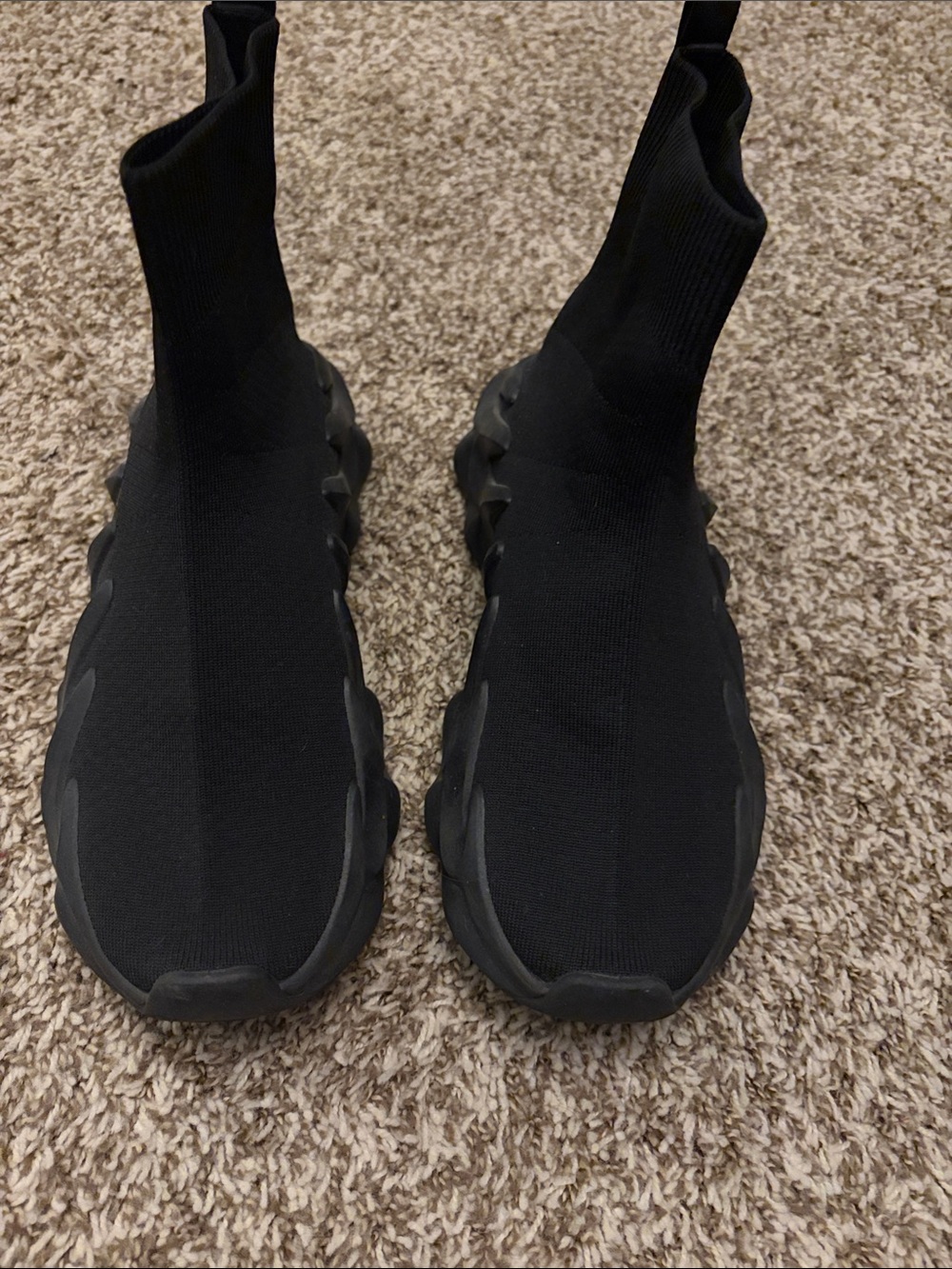 Black Knit Sock Sneaker with Sculpted Sole - Picture 7 of 7